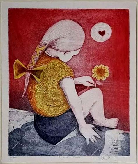 Girl with Flower Alternate